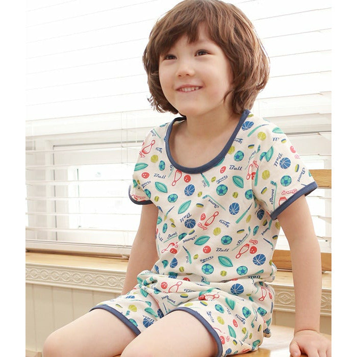 Withorganic Kids Short Sleeve Pajama Set - Sports