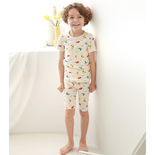 Withorganic Kids Short Sleeve Pajama Set - Dachshund 2pcs