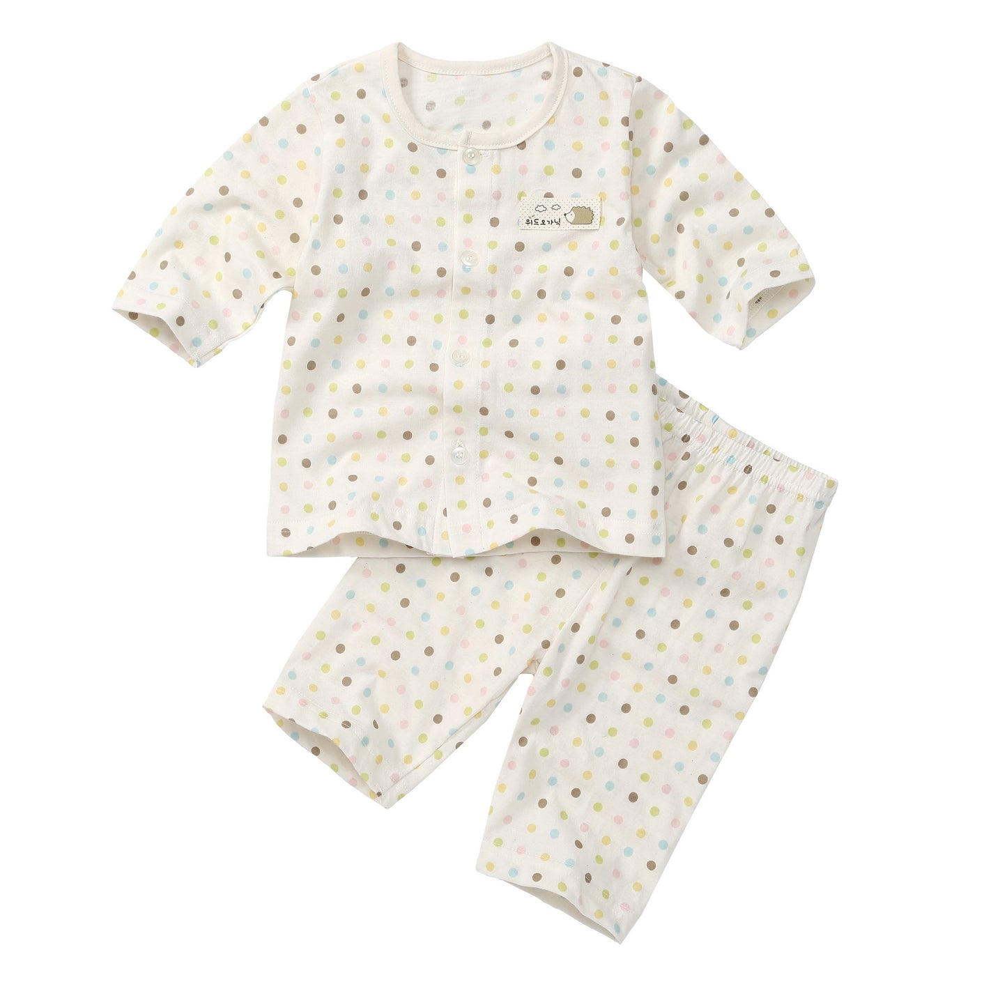 Withorganic Newborn 2-Piece Sleepwear- Pastel Dot