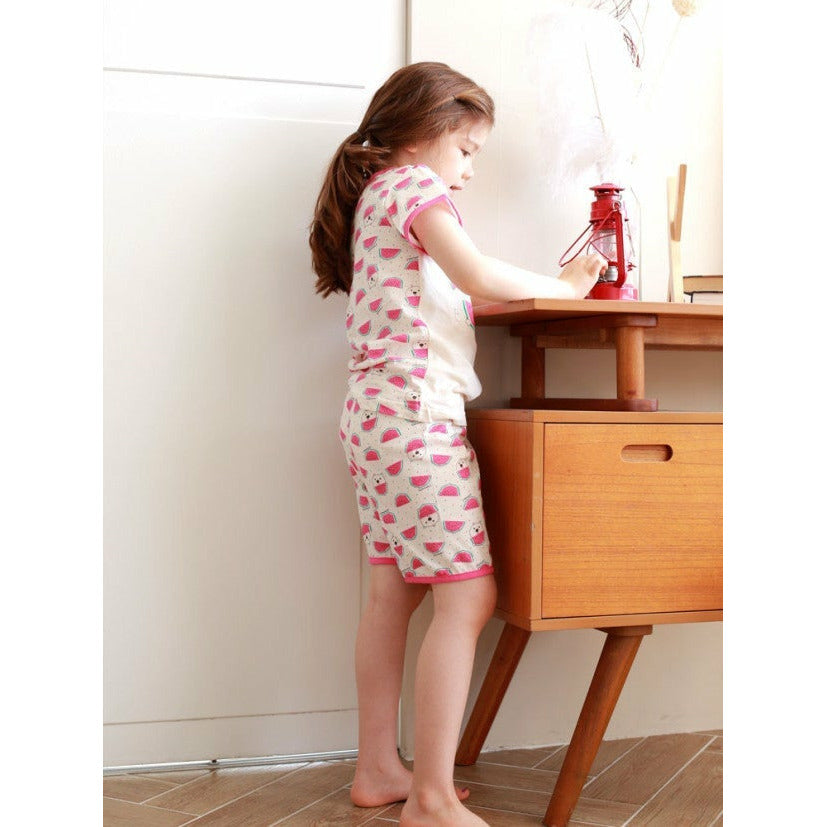 Withorganic Kids Short Sleeve Pajama Set - Watermelon